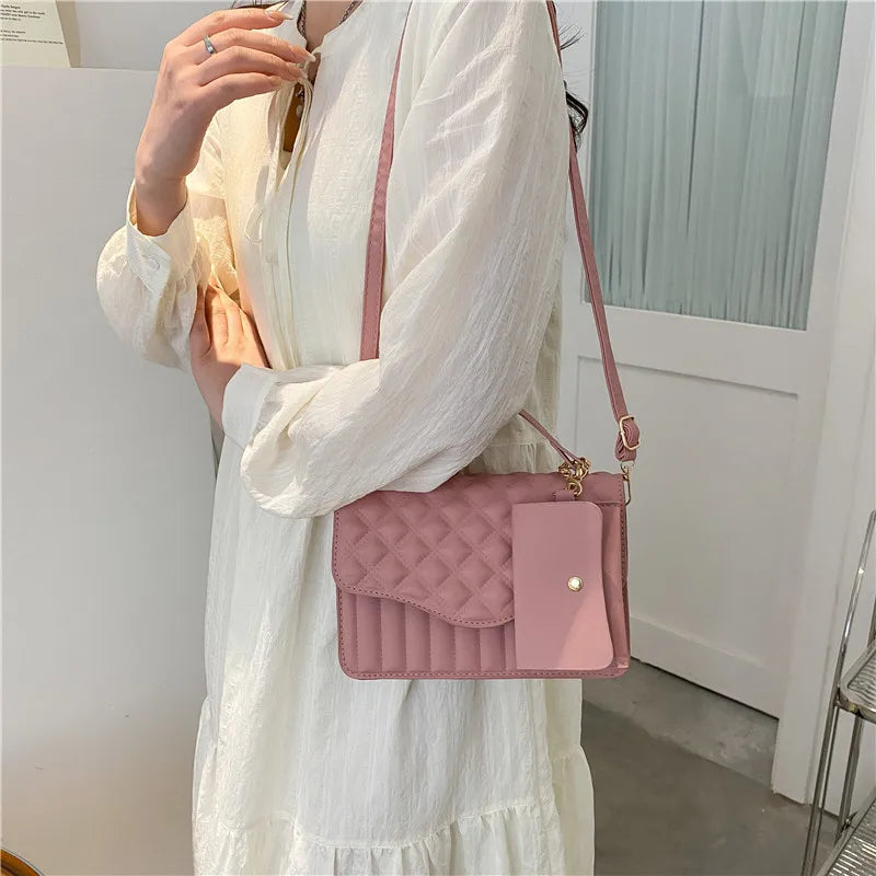 Retro Solid Bag Women's Small Square Bag Shoulder Crossbody