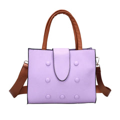 Retro Solid Crossbody Handbag Totes Women Casual PU Leather Shoulder Purse