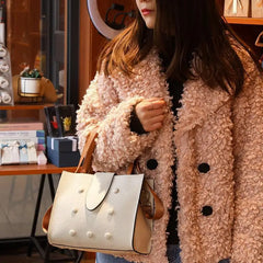 Retro Solid Crossbody Handbag Totes Women Casual PU Leather Shoulder Purse