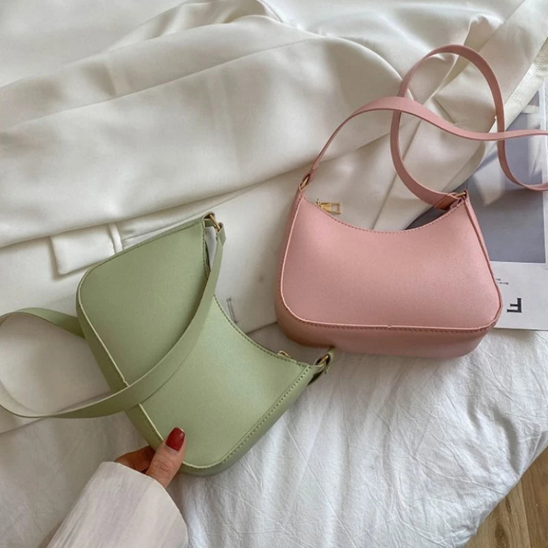 Retro PU Leather Shoulder Bags for Women - Shopping Handbags