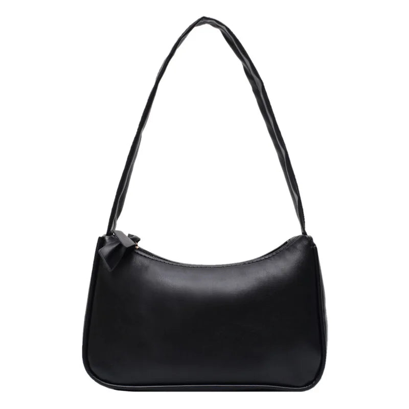Retro Solid Totes Bag Women's Handbag PU Leather Shoulder Underarm Bag