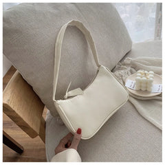 Retro Solid Totes Bags Women's Handbags PU Leather Shoulder Underarm Bag