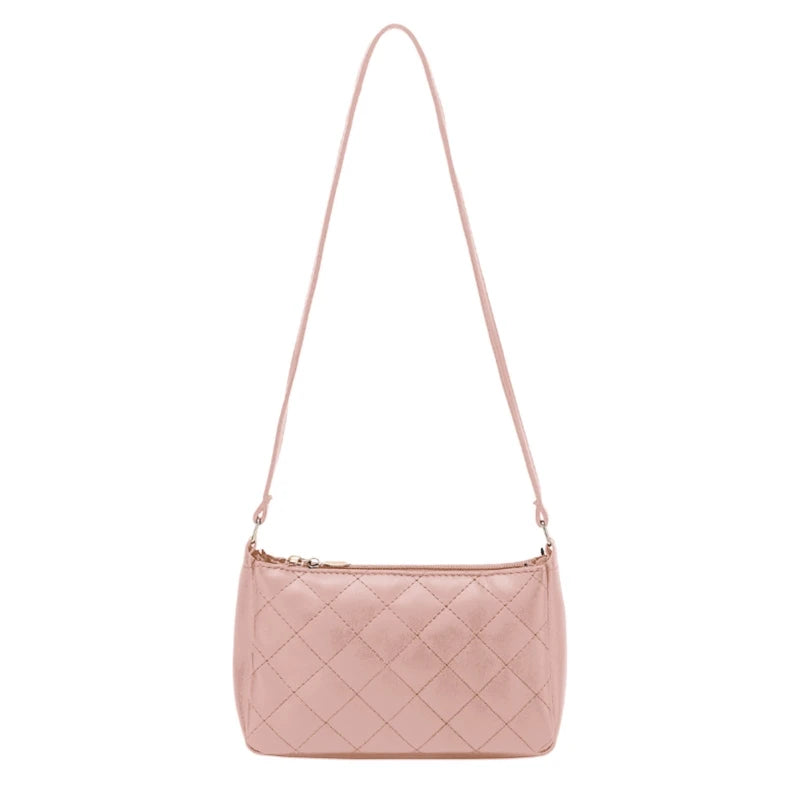Retro Solid PU Leather Shoulder Bag for Women