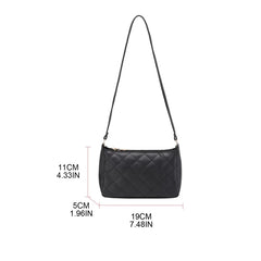 Retro Solid PU Leather Shoulder Bag for Women
