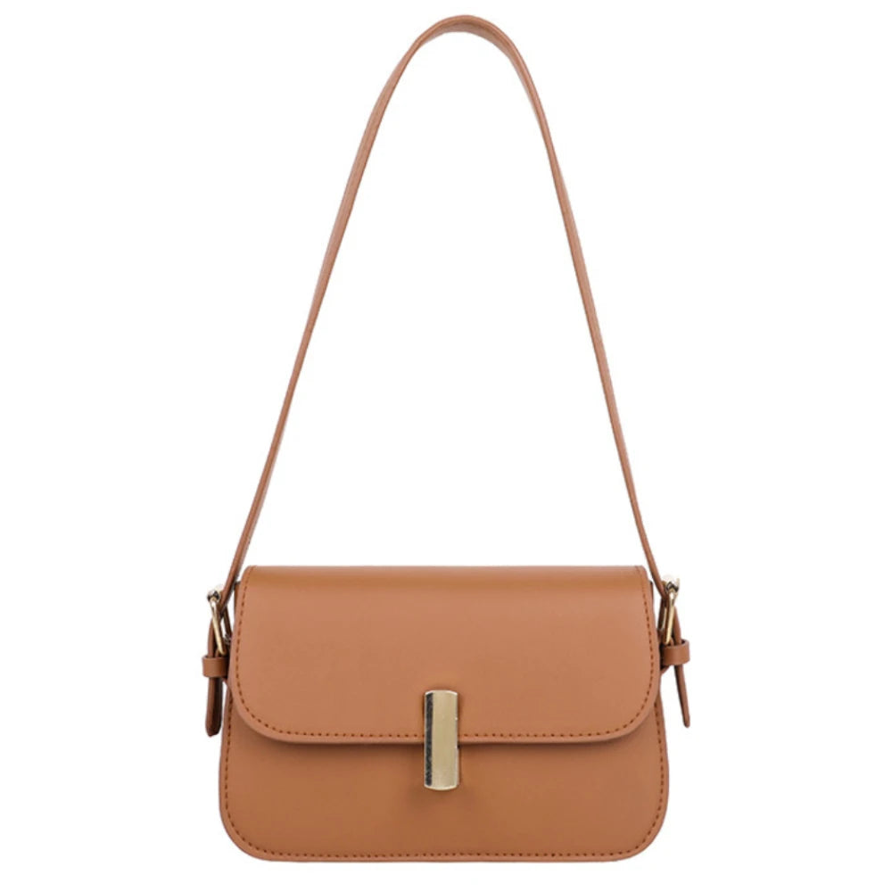 Retro Solid Women's Bag PU Leather Small Square Bag All-match Handbags