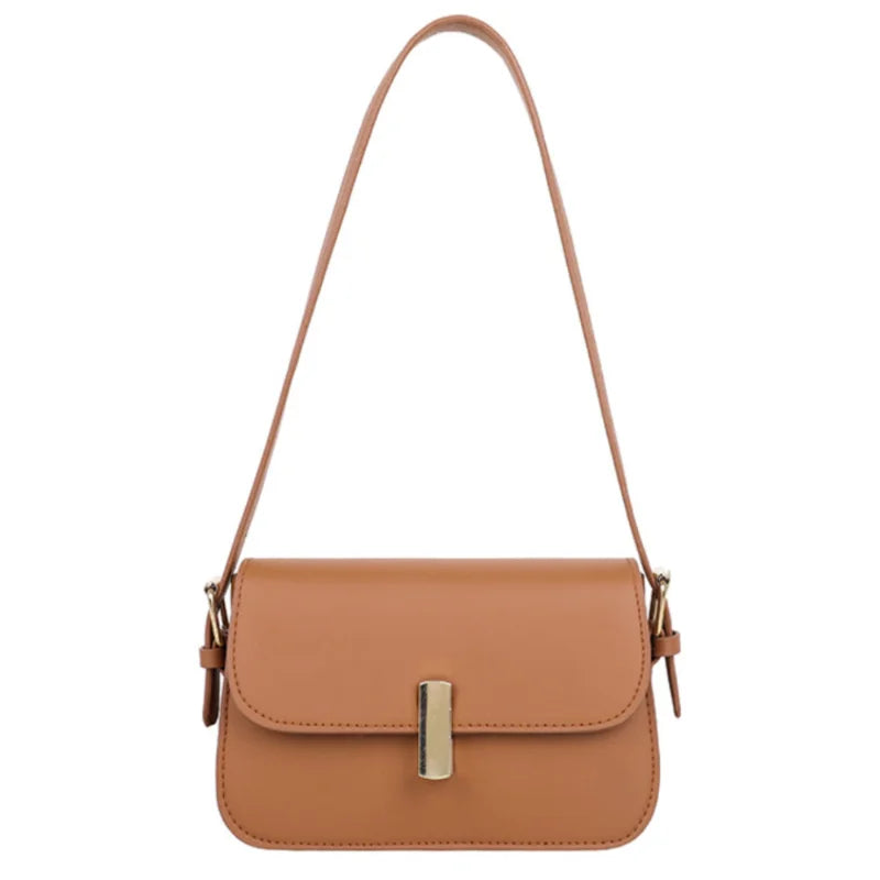 Retro PU Leather Shoulder Bag Texture Small Square Bag All-match Handbags