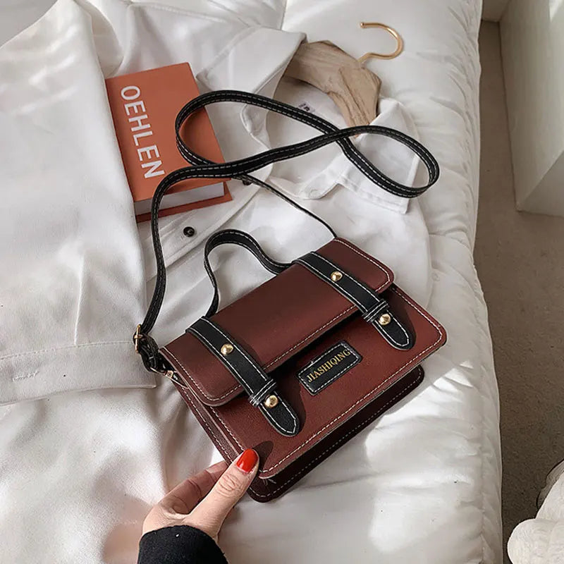 Retro Spring Handbags For Women Pu Leather Shoulder Bag