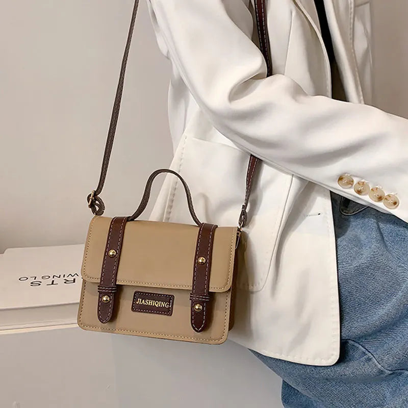 Retro Spring Handbags For Women Pu Leather Shoulder Bag