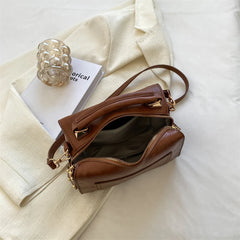 Retro Square Box Handbag Small Women Bag Crossbody Rivet Clutch Purse