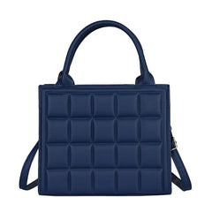 Retro Square Shoulder Bags for Women Bag PU Leather Crossbody Plaid Purse