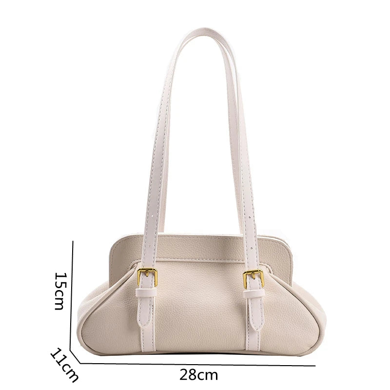 Retro Style Underarm Shoulder Bags Woman Purses Texture Boston Bag