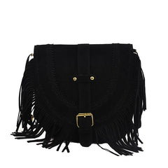 Retro Tassel Shoulder Bag Crossbody Saddle Handbags