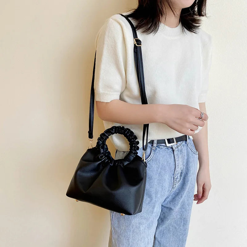 Vintage Leather Tote Bag for Women