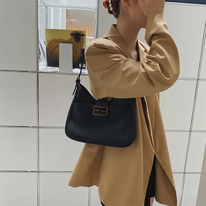 Matte Suede Women Handbags Solid Underarm Bags Female Retro Shoulder Totes Bags