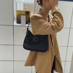 Matte Suede Women Handbags Solid Underarm Bags Female Retro Shoulder Totes Bags