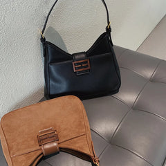 Matte Suede Women Handbags Solid Underarm Bags Female Retro Shoulder Totes Bags
