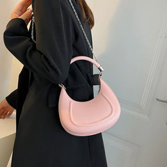 Vintage Half Moon Handbag Subaxillary Bag Mini Shoulder Bag for Women