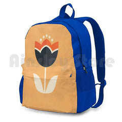 Orange/Cream Outdoor Hiking Backpack Waterproof Camping Travel