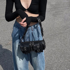 Retro Underarm Bag Handbags Women Bags Female Motorcycle Shoulder Bag
