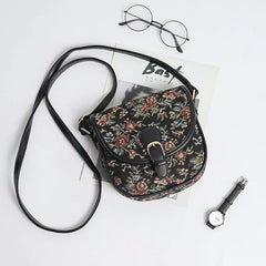 Retro Vintage Flowers Bags Japan Style Women Shoulder & Crossbody Bags