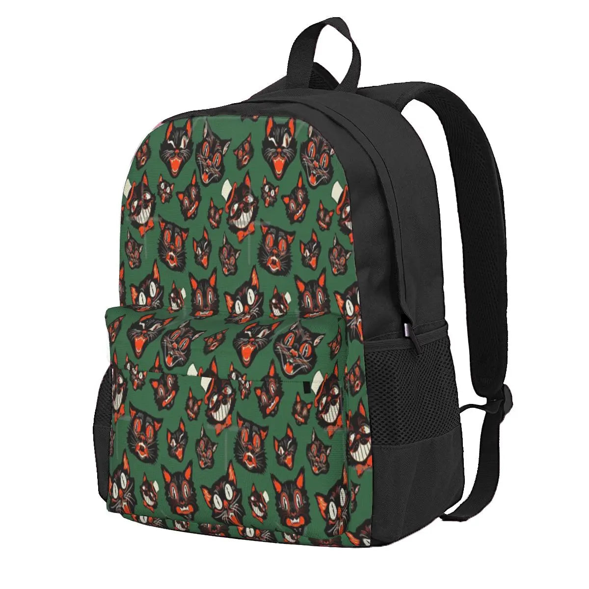 Retro Vintage Halloween Cat Backpacks Men's Backpacks Bags For Women School Bag