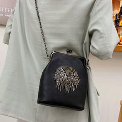 Vintage Rivet Fringe Bag Chain Women Shoulder Crossbody Bags