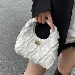 Vintage Denim Casual Shoulder Bag for Women