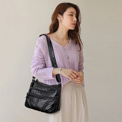Retro PU Leather Crossbody Bags For Women Shoulder Bag Large Capacity Tote Bags