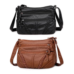 Retro PU Leather Crossbody Bags For Women Shoulder Bag Large Capacity Tote Bags