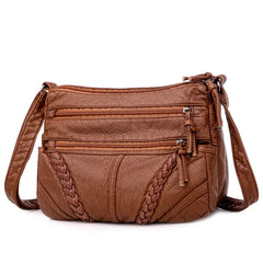 Retro PU Leather Crossbody Bags For Women Shoulder Bag Large Capacity Tote Bags