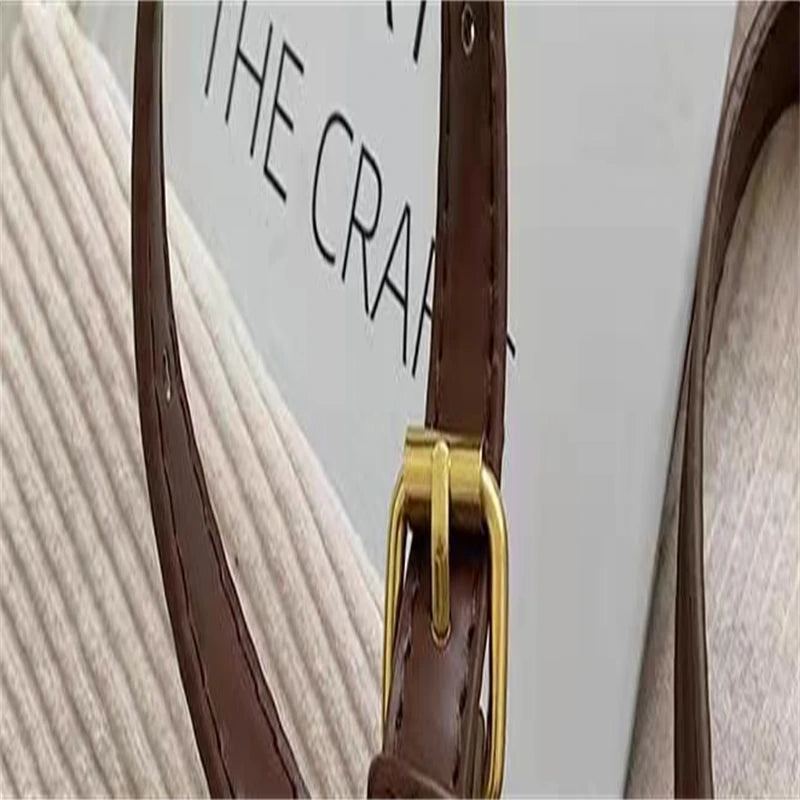 Vintage Solid Crossbody Bag for Women