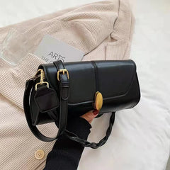 Vintage Solid Crossbody Bag for Women
