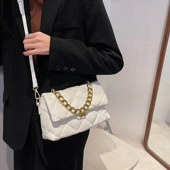Retro Women Bag Chain Handbag Purse Soft Leather Shoulder Bag