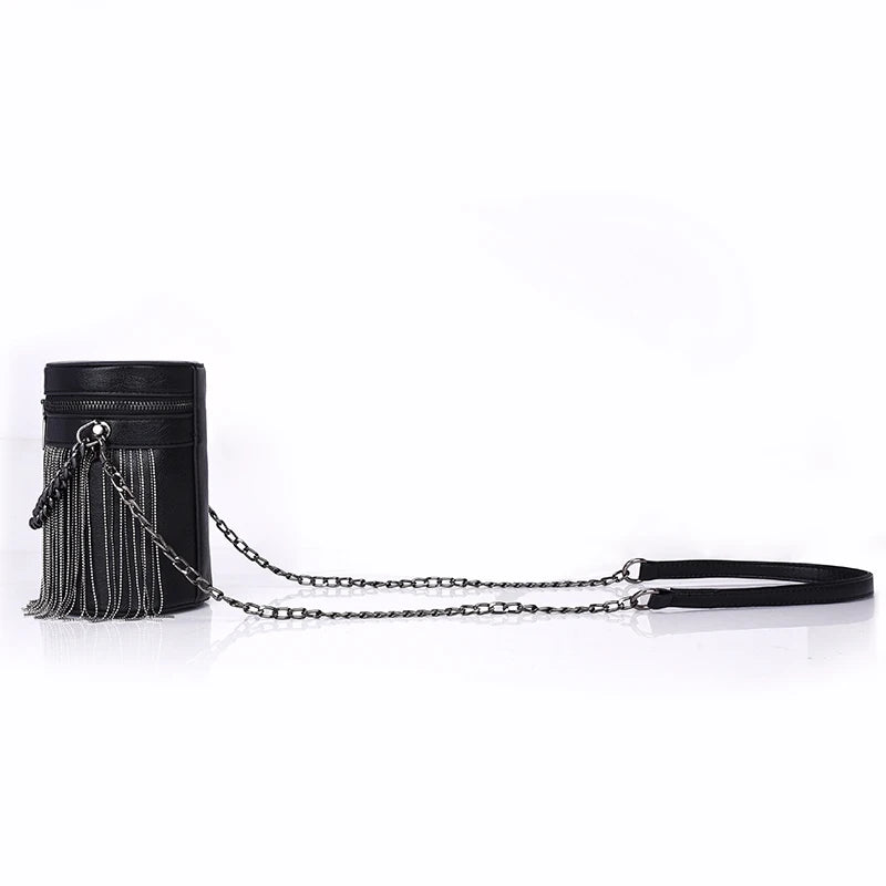 Vintage Tassel Bucket Crossbody Bag for Women