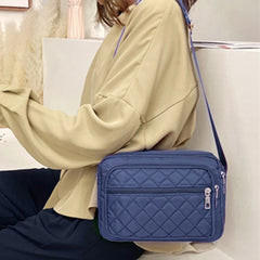 Retro Women Checker Shoulder Bag Canvas Casual Purse Messenger Bags