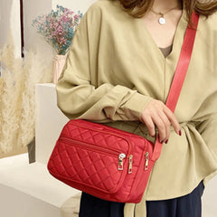 Retro Women Checker Shoulder Bag Canvas Casual Purse Messenger Bags