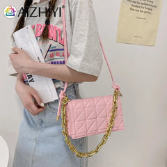 Geometric Embroidery Pattern Leather Crossbody Messenger Bag
