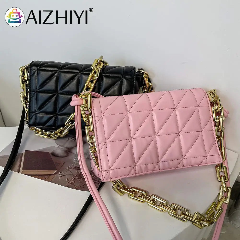 Geometric Embroidery Pattern Leather Crossbody Messenger Bag