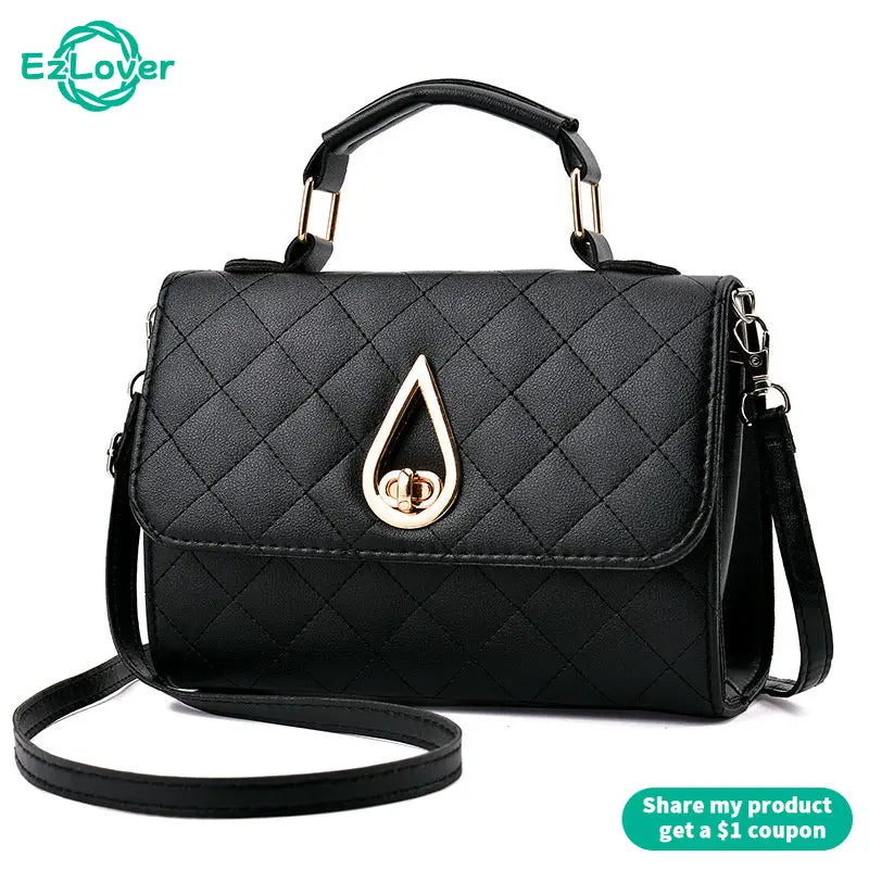 Retro Women Handbag Crossbody Messenger Bag PU Leather Female Flap Shoulder Bag