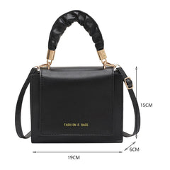 Retro Women Leather Shoulder Bags Zipper Crossbody Bags for Ladies