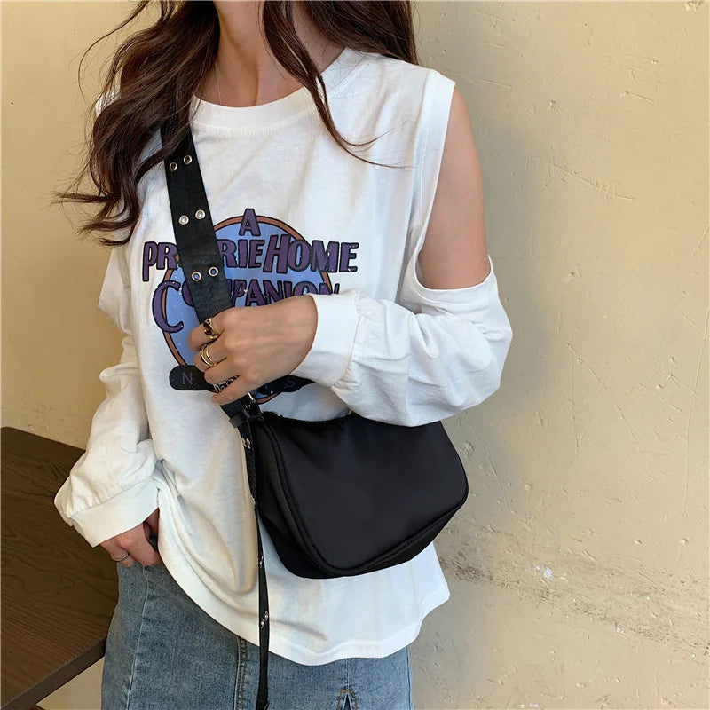 Retro Women Nylon Shoulder Messenger Bags Small Purse Handbags