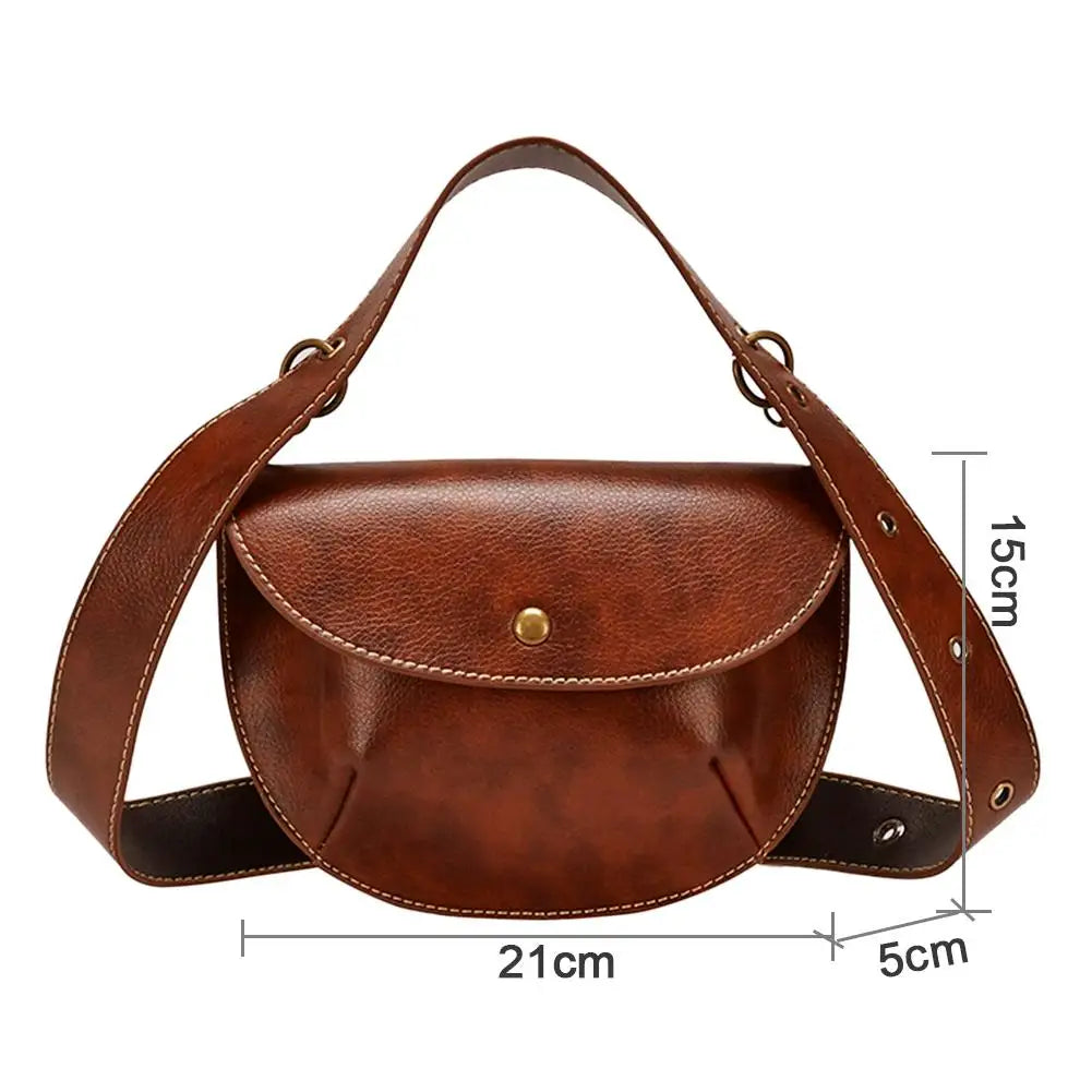 Retro PU Leather Women's Waist Handbags Phone Pouch Fanny Shoulder Bag