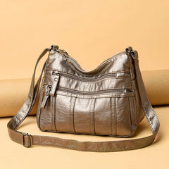 Retro Women PU Leather Shoulder Pouch Crossbody Handbag