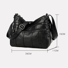 Retro Women PU Leather Shoulder Pouch Crossbody Handbag