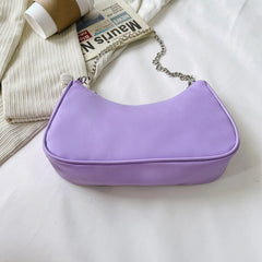 Retro Women PU Shoulder Bag Chain Small Underarm Bag