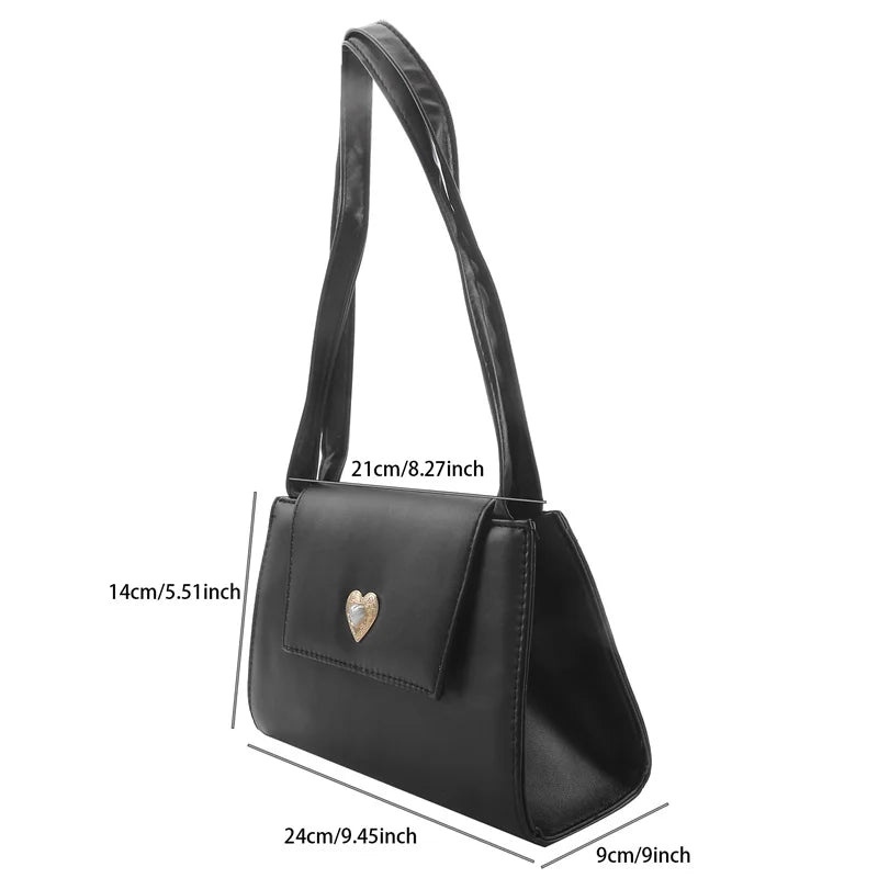 Vintage Red Wine Women Shoulder Bag Retro PU Leather Tote Handbag
