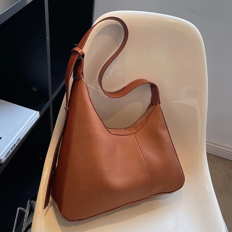 Retro PU Leather Crossbody Bag All-Match Ladies Messenger Bag