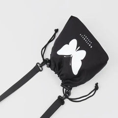 Retro Women Shoulder Bag Crossbody Fluorescence Butterfly Preppy Style