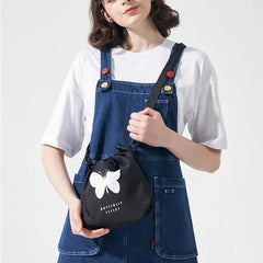 Retro Women Shoulder Bag Crossbody Fluorescence Butterfly Preppy Style