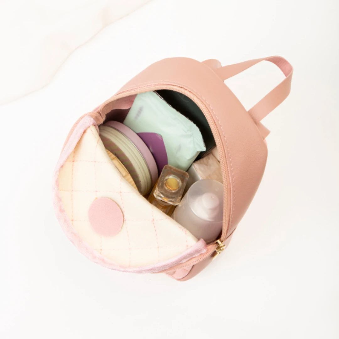Retro Women's Leather Small Backpack for Students